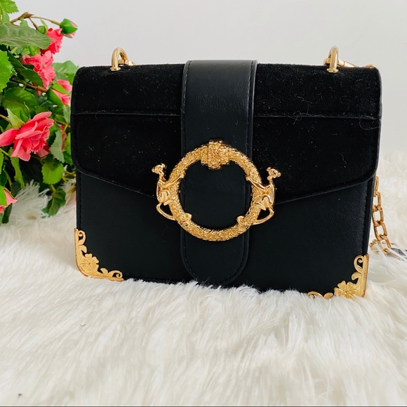Handbags - Ornate Faux Leather Suede Crossbody